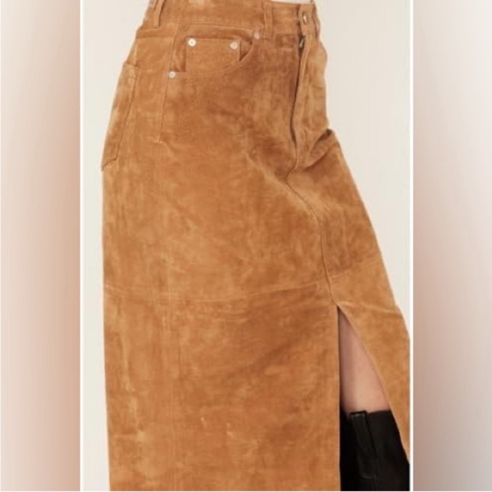 17-NWT Blank NYC Suede Midi Skirt - Picture 4 of 5